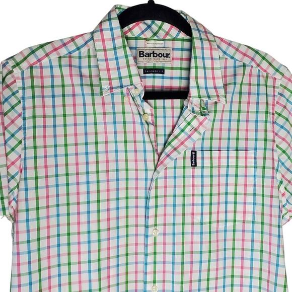 BARBOUR short sleeve checkered Multicolor button down short sleeve S - Picture 2 of 12